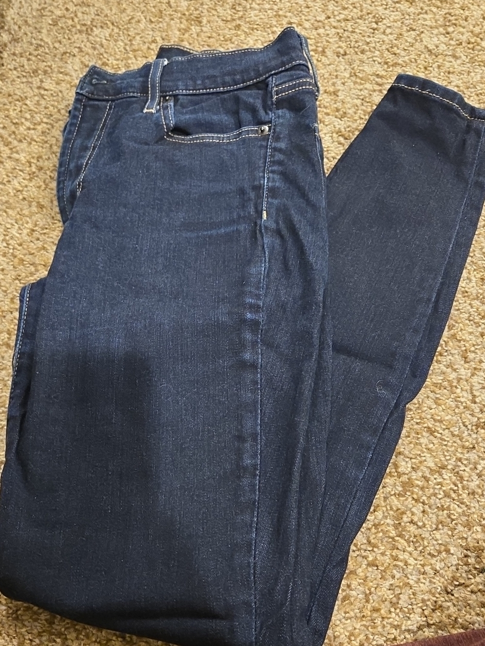 Dark Wash Women's Slim Jeans - Navy Blue